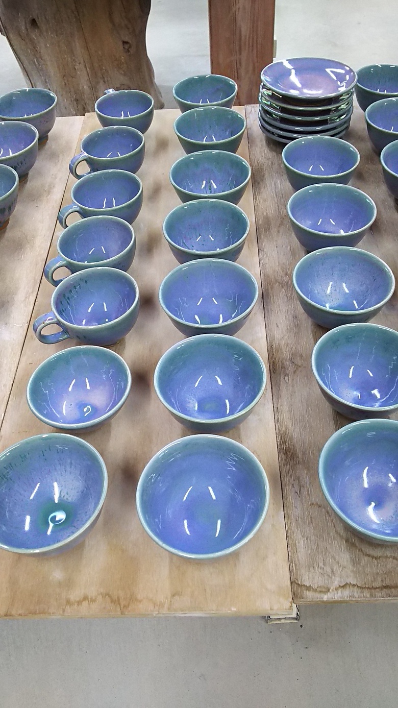 自性寺焼紫陽花釉飯碗
