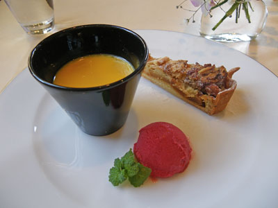 福寿草と、フレンチのランチ