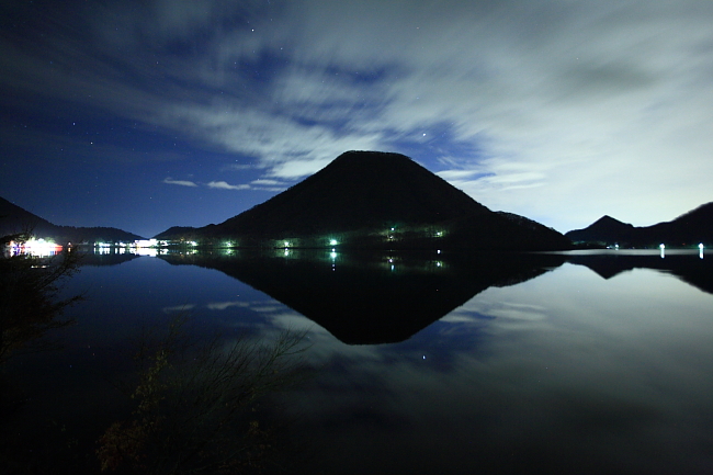 夜の榛名湖