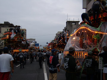 高崎山車まつり　１日目　大変でした。