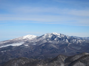 冬の烏帽子岳　2