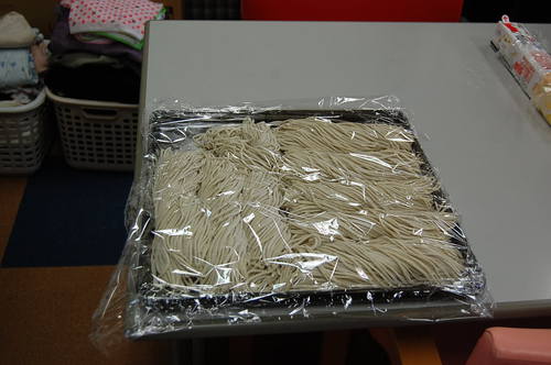 年越し蕎麦打ち　Buckwheat noodles eaten on New Years Eve