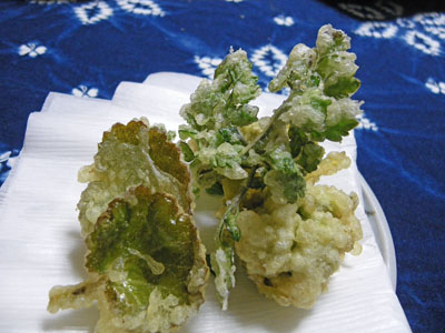 春の香り　山菜の天ぷら